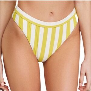 DIPPIN DAISY'S Citrus Striped Cheeky Bottom Bikini Made in USA Size S